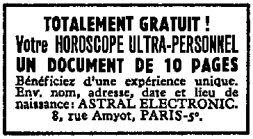 Gauquelin's ad