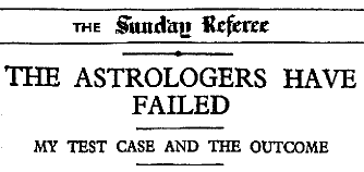 Sunday Referee headline announces JSS's test result